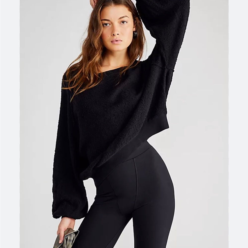 Free People Found My Friend Pullover Black